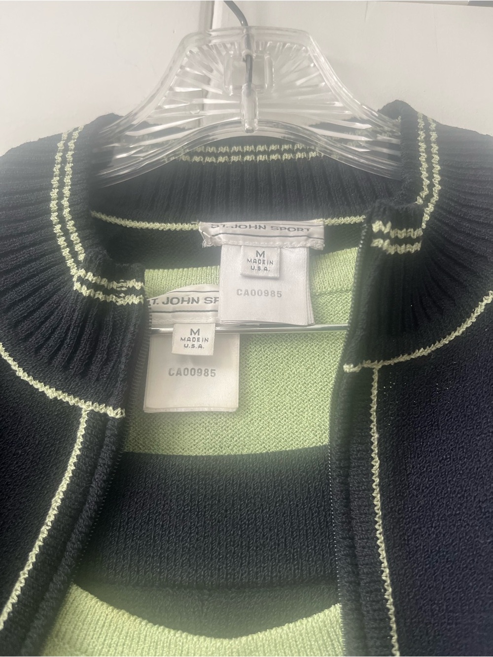St John Sport Three-Piece Knit Track Set with Ivory Trim - Picture 2 of 6